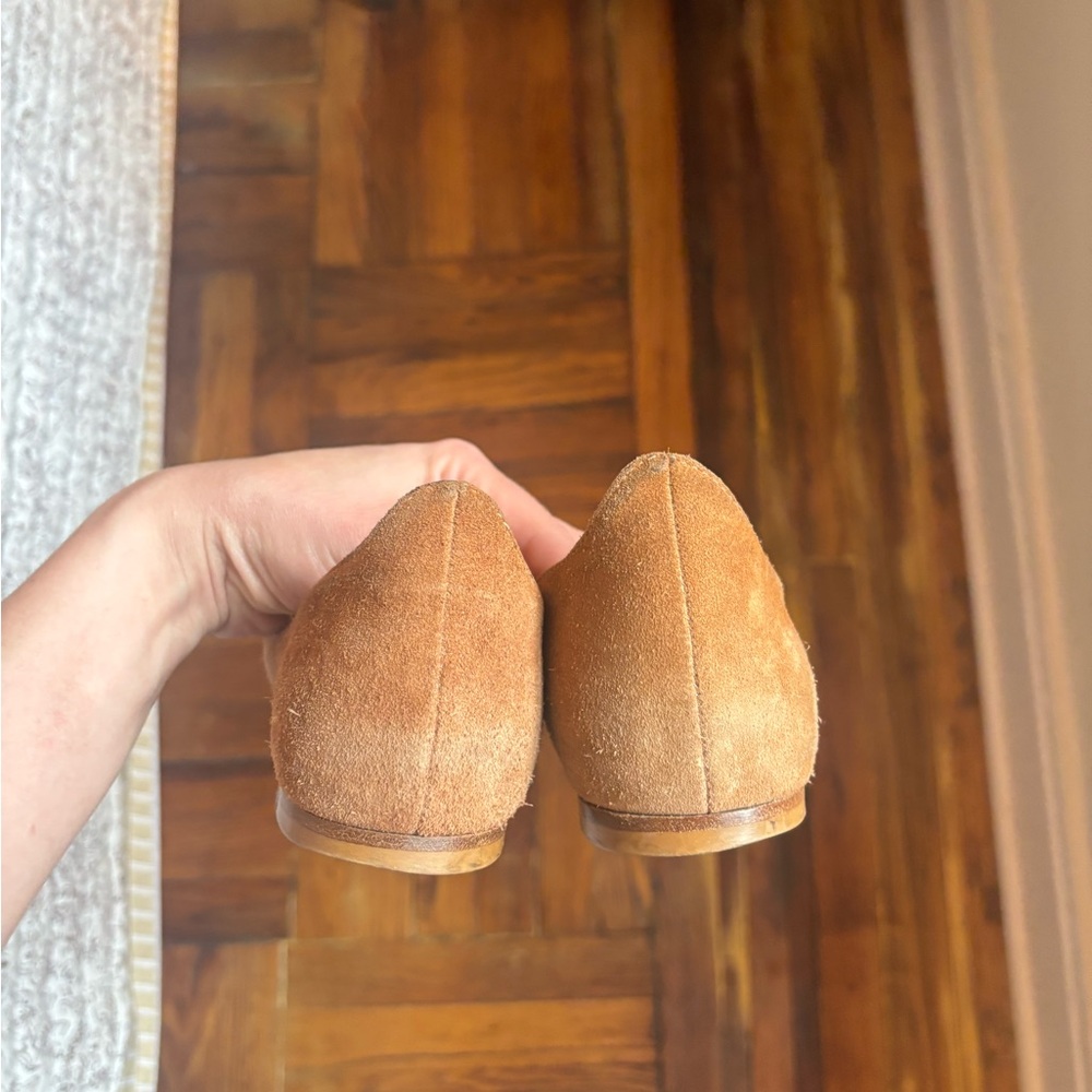 M.Gemi The Stellato Women Loafers Tan/Salmon Suede Pointed Toe Slip On Shoes - Picture 3 of 7